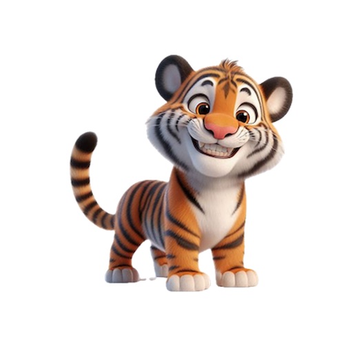 Happy Tiger Cub Stickers