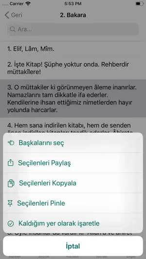Kuran Fihristi screenshot 4