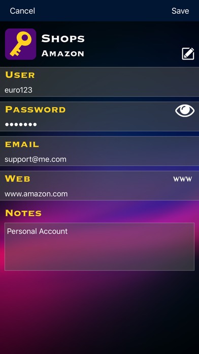 Password Control iPhone screenshot 2 - Utilities app