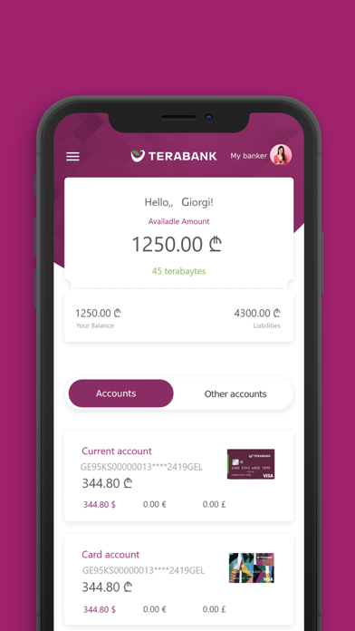 Terabank Mobile Banking Screenshot