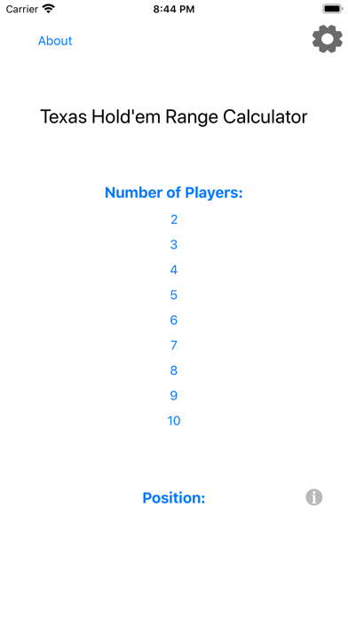Screenshot #1 pour Poker Range Calculator