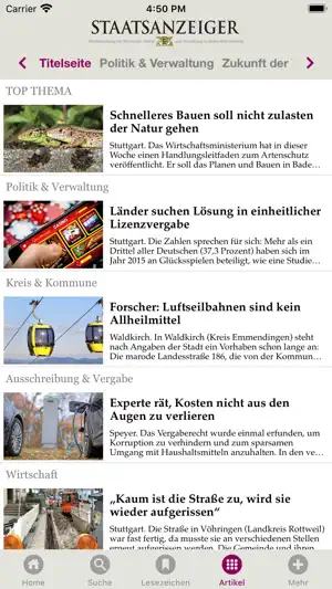 Staatsanzeiger E-Paper screenshot 2
