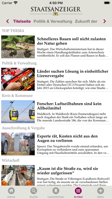 Staatsanzeiger E-Paper Screenshot