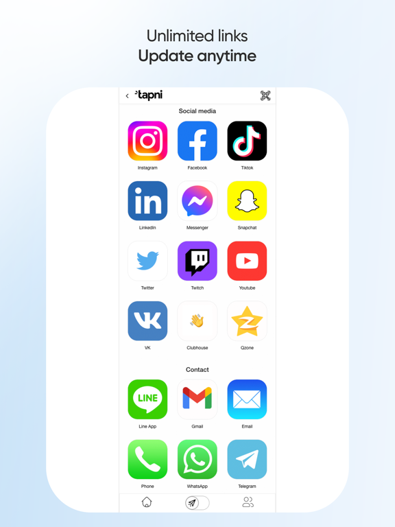 Tapni - Digital Business Card iPad screenshot 5 - Social Networking app