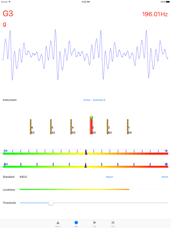 Accurate Guitar Tuner SE iPad screenshot 2 - Music app
