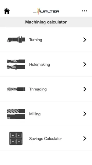 Walter Machining Calculator screenshot 1