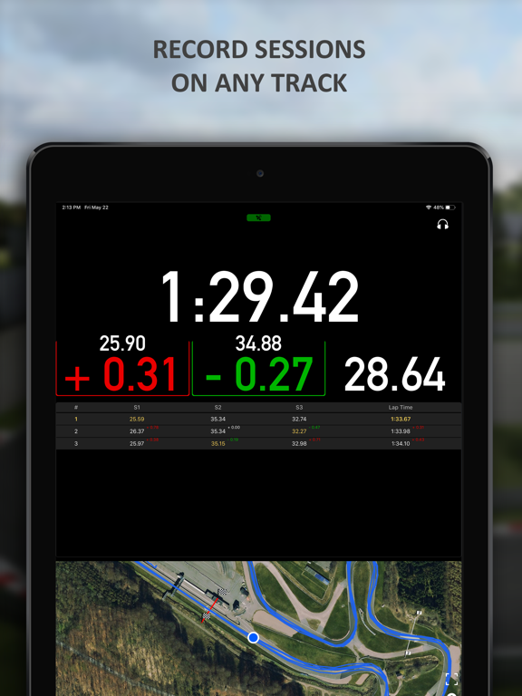 LapTrophy - Track Lap Timer iPad screenshot 1 - Sports app