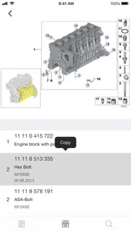 Car parts for BMW diagrams ETK iphone bilder 0