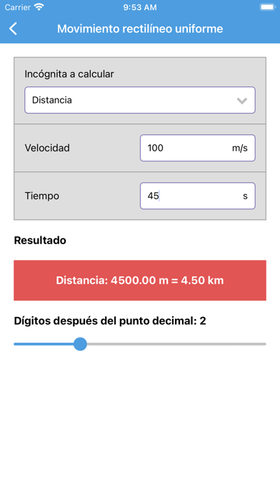 Calculadoras de Física Screenshot