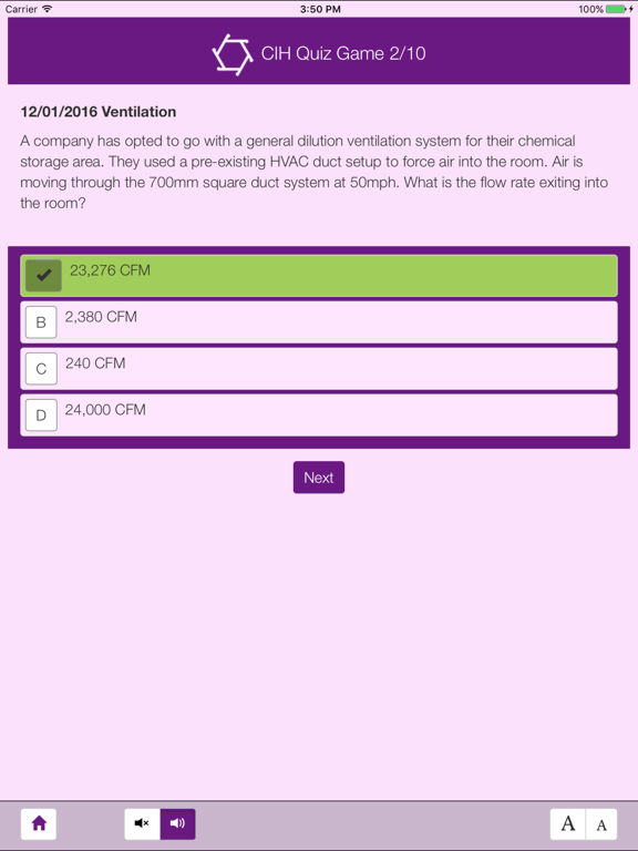 CIH Quiz Game App iPad screenshot 4 - Education app