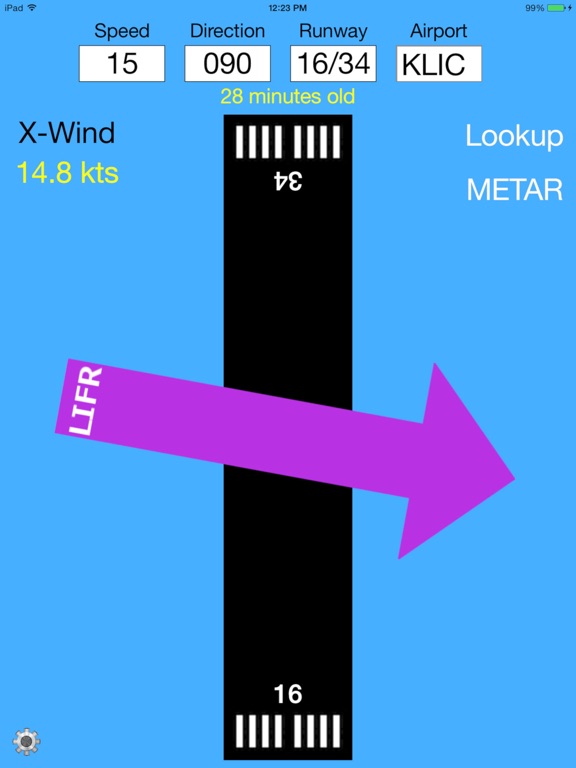 Perfect Landings iPad screenshot 3 - Weather app