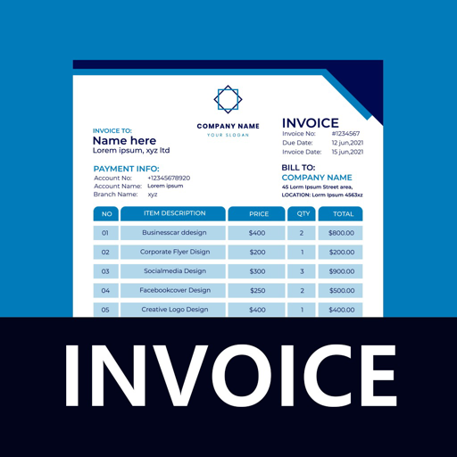 Invoice Maker, Digital Receipt