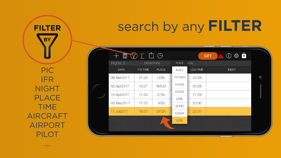 #4. Pilot Logbook - Flight Tracker (iOS) Podle: Flygo-Aviation Ltd