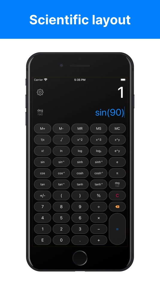 #5. Calculator Pro Elite (iOS) Podle: Cider Software LLC