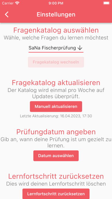 SaNa Fischerprüfung 2024 Screenshot