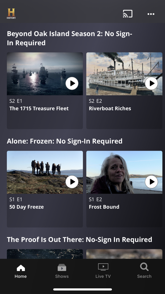 #2. HISTORY: Shows & Documentaries (iOS) 由: A+E Global Media