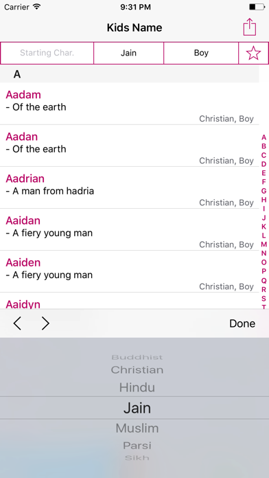Kids Name For all Religion Screenshot