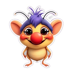 Chirpy Dwarf Flea Stickers