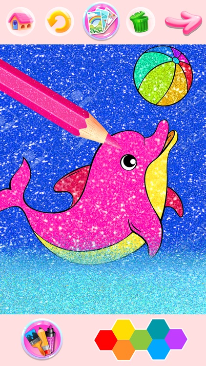 Rainbow Glitter Coloring Book screenshot-6