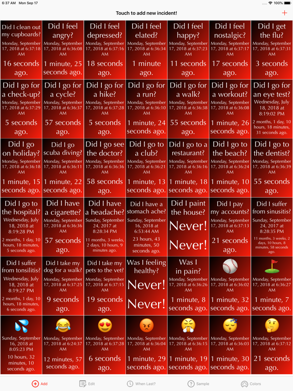 Screenshot #4 pour WhenLast?