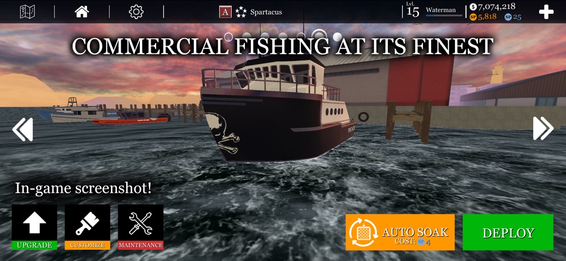 uCaptain: Boat Fishing Game 3D screenshot 6