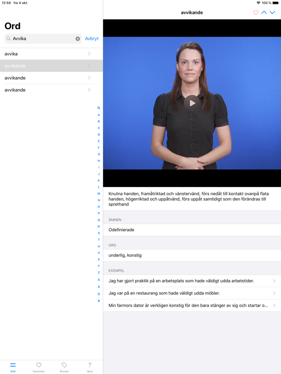 Screenshot #4 pour Svenskt teckenspråkslexikon