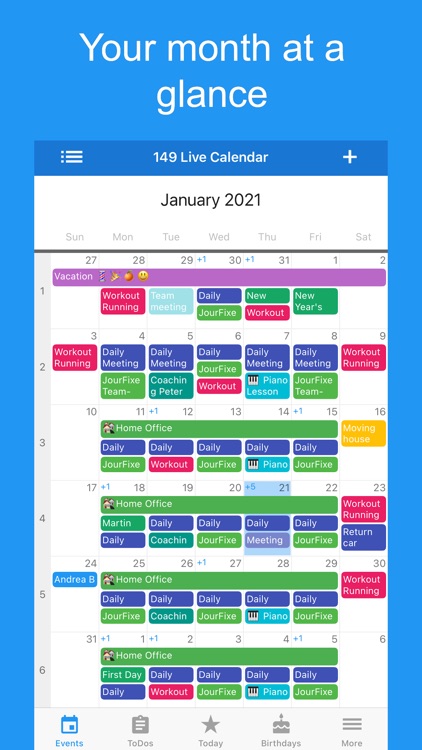 149 Live Calendar & ToDo list