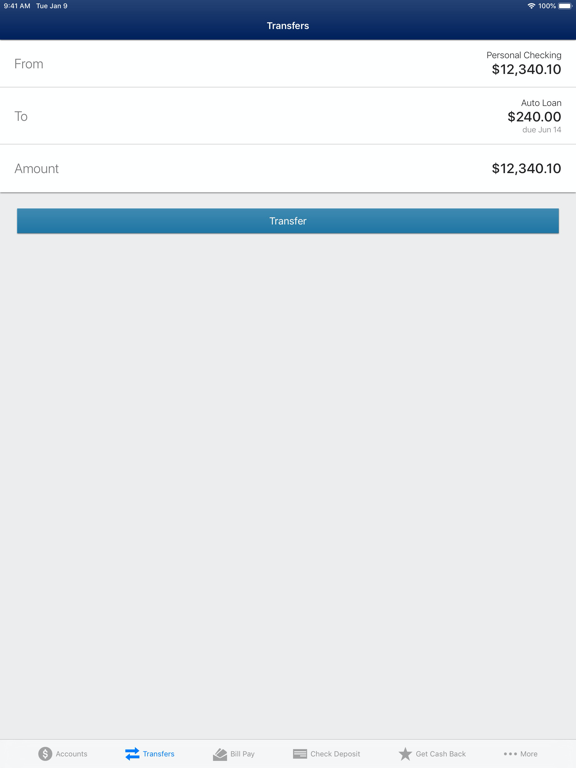 Sound Credit Union Mobile iPad screenshot 4 - Finance app