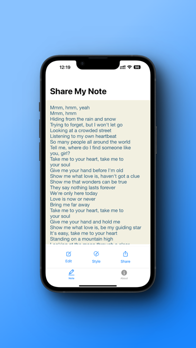Screenshot #1 pour Share My Note