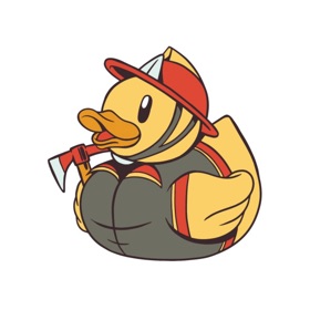 Screenshots (6) Fireman Duckling Stickers