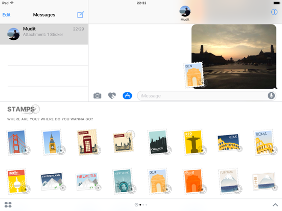 Screenshot #4 pour Places: Stamps and Stickers