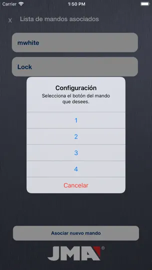 Captura de pantalla de JMARemotesUsers en iPhone 4