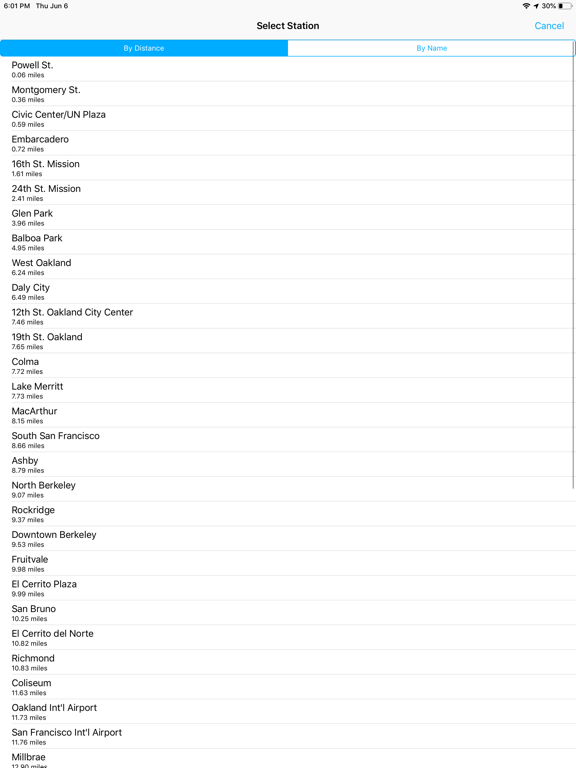 Live BART iPad screenshot 5 - Navigation app