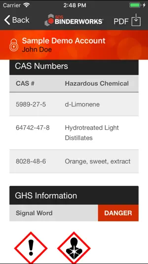 SDS BinderWorks Mobile Phone screenshot 2