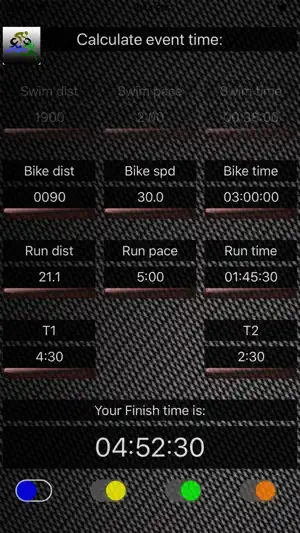 Triathlon-Calc screenshot 2
