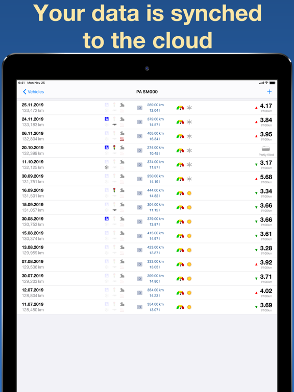 Spritmonitor - fuel log, MPG iPad screenshot 4 - Finance app