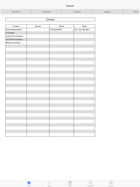 Weekly House Cleaning iPad screenshot
