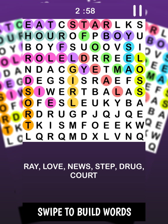 Infinte Crossword Puzzle Game iPad screenshot
