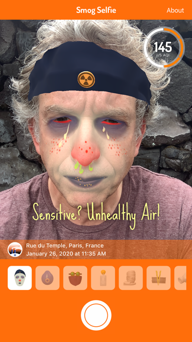 Smog Selfie iPhone screenshot 5 - Weather app