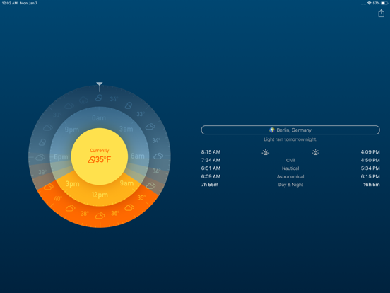 Screenshot #5 pour SolarWatch Sunrise Sunset Time