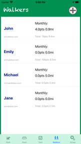 Woof! dog walking app screenshot
