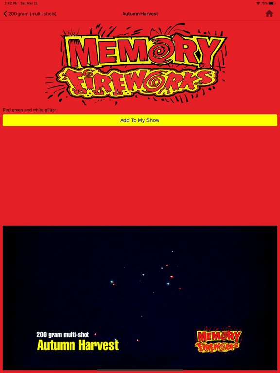 Memory Fireworks iPad screenshot 4 - Shopping app