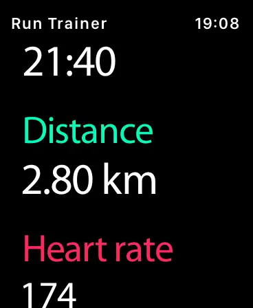 Running app - Run Trainer