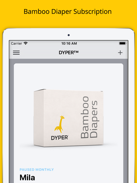DYPER iPad screenshot 1 - Shopping app