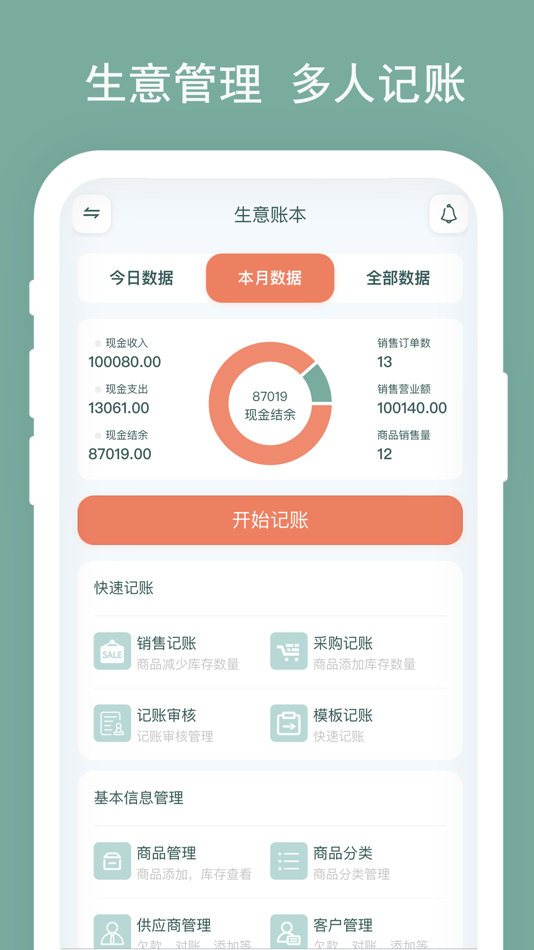 #1. 亲兄弟-生意账本记账管理软件 (iOS) 由: 云南恩软科技有限公司