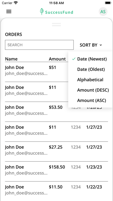 SuccessFund Screenshot