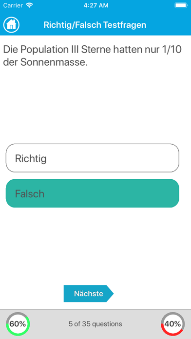 Die Astronomie Quiz Screenshot