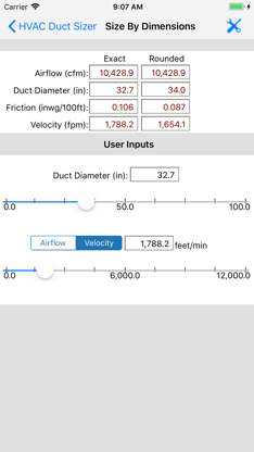 HVAC Duct Sizer screenshot 3