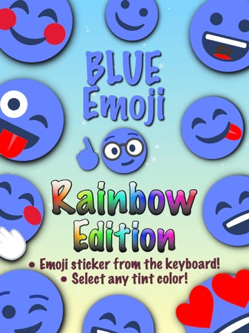 BLUE Emoji • Stickers iPad screenshot