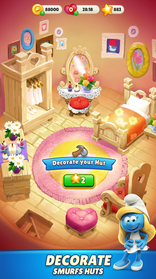 #4. Smurfs Magic Match (iOS) โดย: Garden City Games
